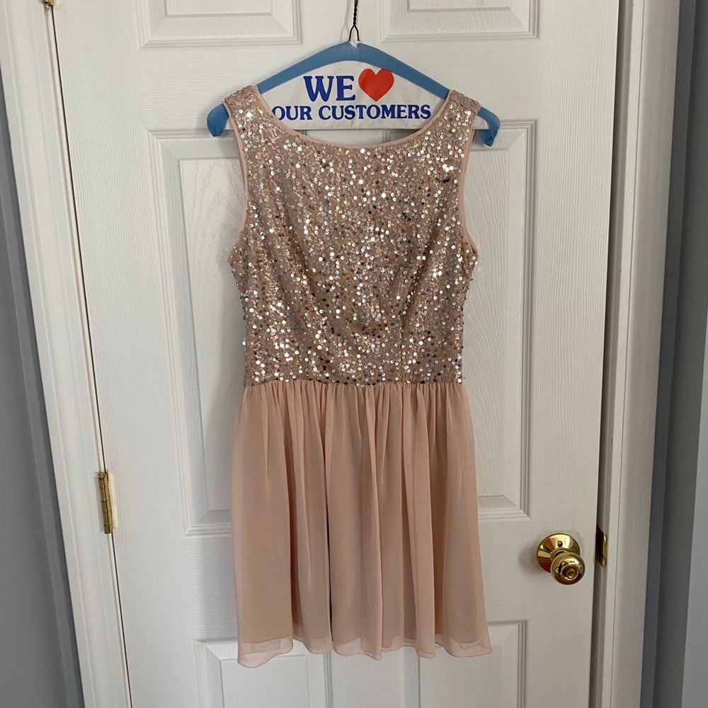 Rose Gold Sequin Dress